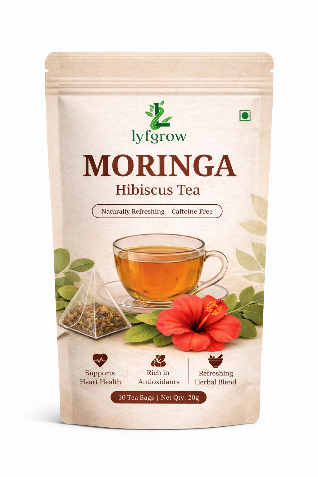 Lyfgrow Moringa Hibiscus Tea