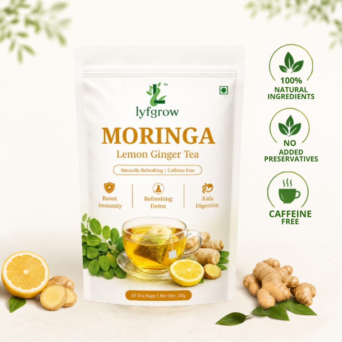 Moringa Lemon Ginger Tea