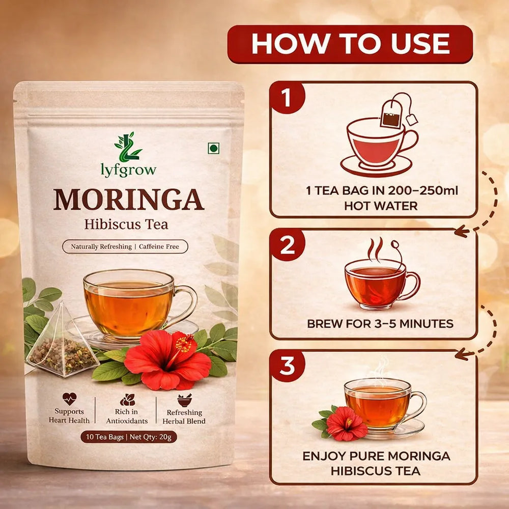 Lyfgrow Moringa Hibiscus Tea
