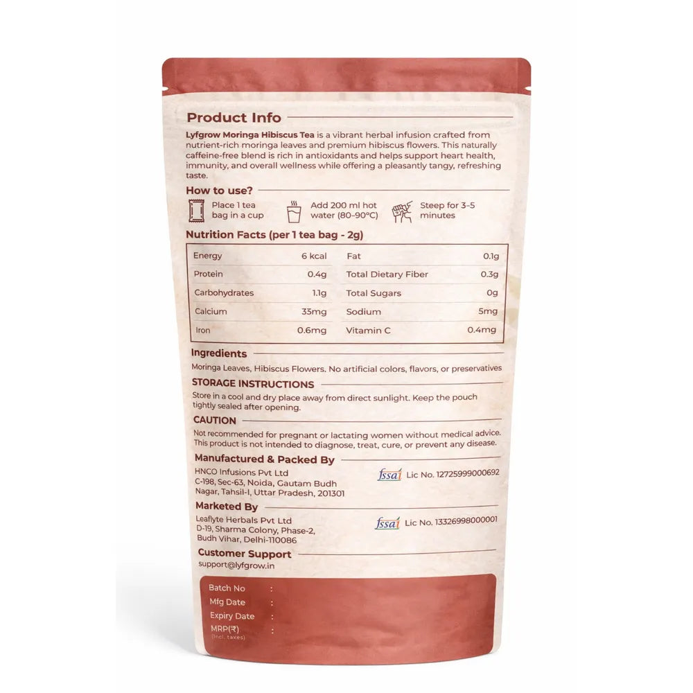 Lyfgrow Moringa Hibiscus Tea